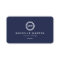 Modern Circle Monogram Initials on Midnight Blue