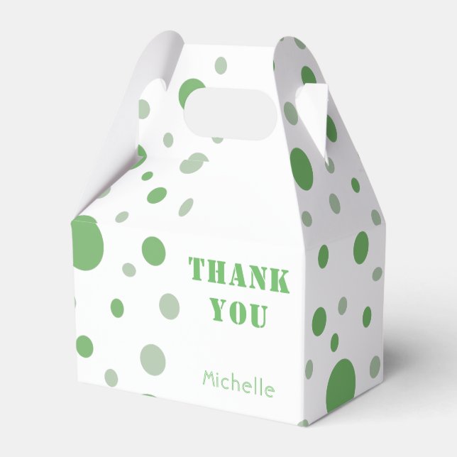 Modern Circle Pattern Thank you Party Favor Box (Front Side)