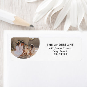 Modern circle photo simple typography Christmas