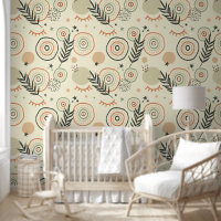 Modern Circles And Doodles Pattern