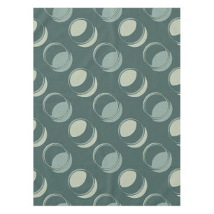 Modern Circles Textured Shades of Teal and Green Tablecloth