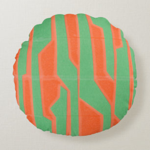 Modern Circuit I Round Pillow