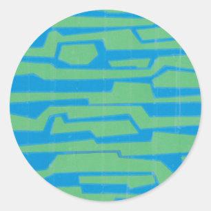Modern Circuit V Classic Round Sticker