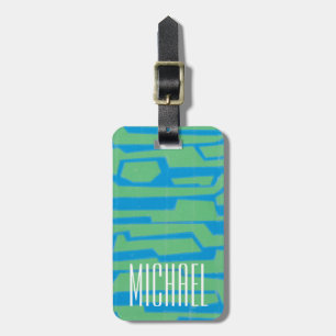 Modern Circuit V Luggage Tag