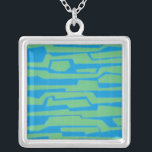 Modern Circuit V Silver Plated Necklace<br><div class="desc">Patterns</div>