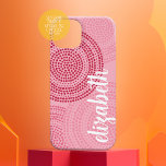 Modern Circular Dot Geometric Pattern Blush Pink iPhone 16 Case<br><div class="desc">A zen and whimsical, hipster piece of art. You can add a name, monogram or other custom text. A modern, geometric dot pattern with a boho vibe. The individual dots are in a circular pattern. To change the colour: click on the customize or advanced design area, and choose a colour...</div>