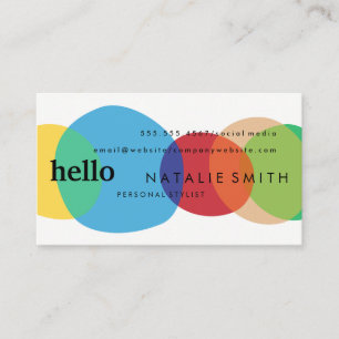 Modern Circular Shapes with Mixed Text Business Card