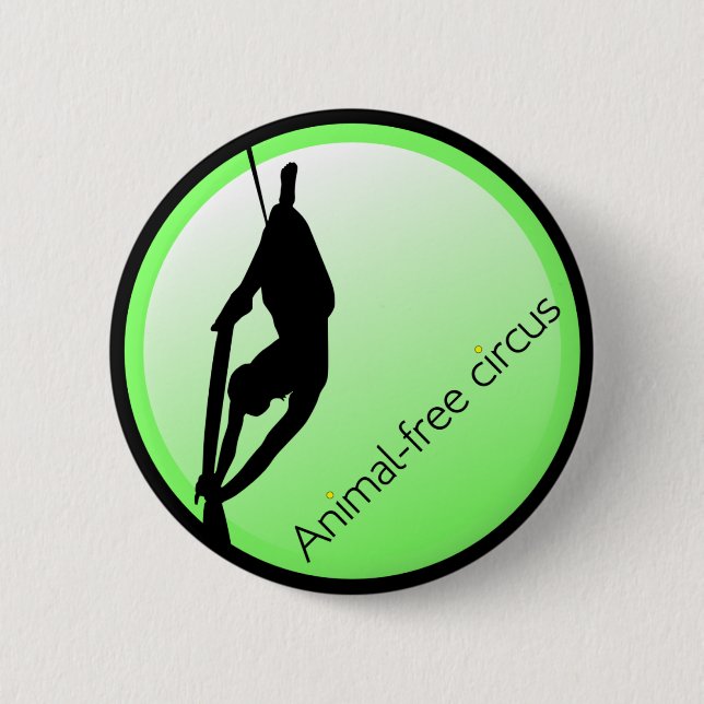 Modern Circus Acrobat 2 Inch Round Button (Front)