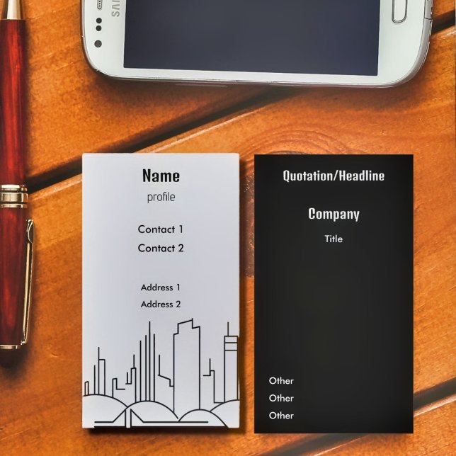 modern  city - vertical business card (Creator Uploaded)