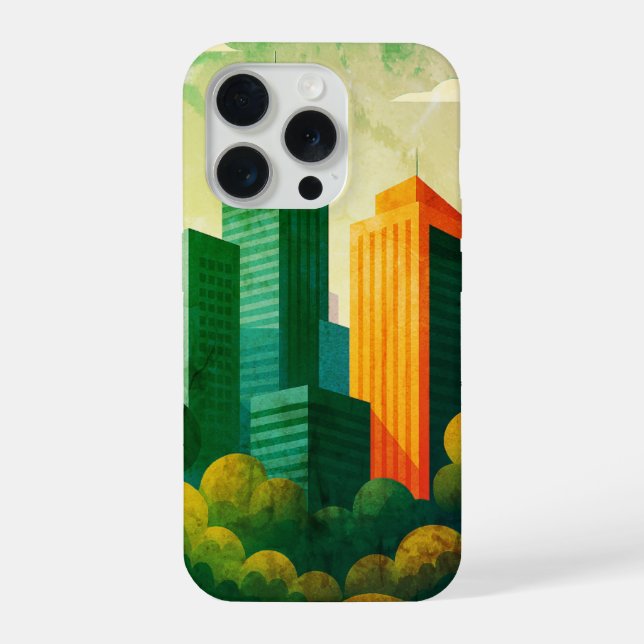 Modern Cityscape iPhone Case (Back)