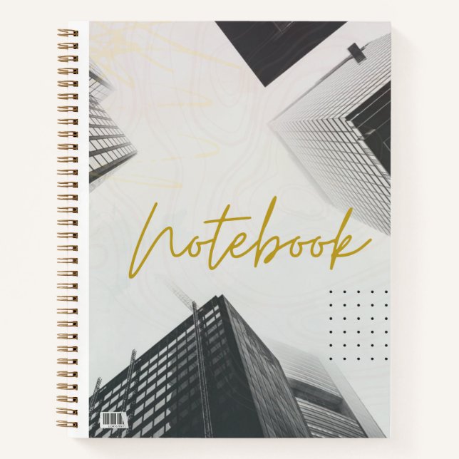 🏙️ Modern Cityscape Notebook – Spiral Bound (Front)