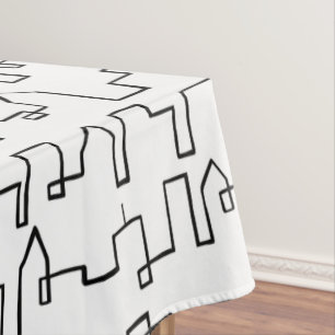 Modern Cityscape painted design Tablecloth