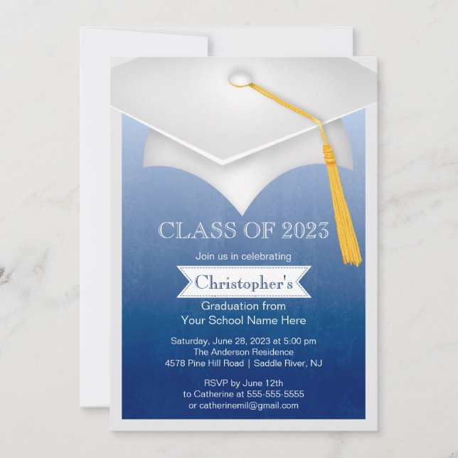 Modern Class of 2014 Graduation Party Invitation (Front)
