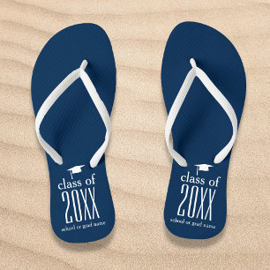 Modern Class of 2016 Graduation Cap Custom Colour Flip Flops