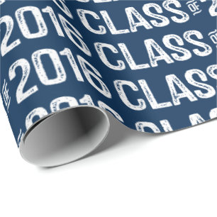 Modern Class of 2016 Graduation Custom Colour Wrapping Paper