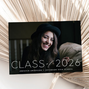 Modern Class of 2020 Overlay Photo Graduation Announcement