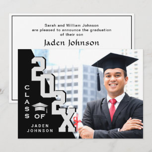 Modern Class of 2022 Grad PHOTO Graduation Party Invitation
