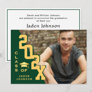 Modern Class of 2022 Grad PHOTO Graduation Party Invitation