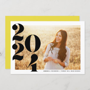 Modern Class of 2024 Photo Graduation Invitation