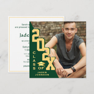 Modern Class of 2025 Grad PHOTO Graduation Party Invitation