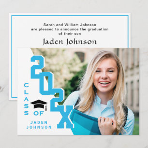 Modern Class of 2025 Grad PHOTO Graduation Party Invitation