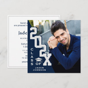 Modern Class of 2025 Grad PHOTO Graduation Party Invitation
