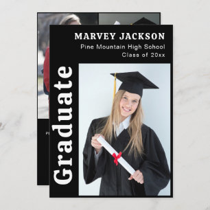 Modern Class of 2025 Grad Photo Graduation Party Invitation