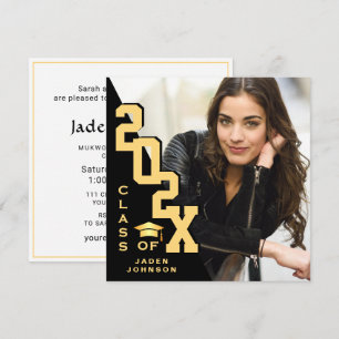 Modern Class of 2025 Grad PHOTO Graduation Party Invitation