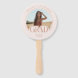 Modern Class of 2025 Photo Grad Graduation Hand Fan
