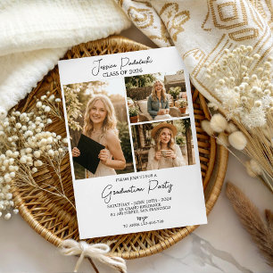 Modern Class of 2026 Photo Graduation Invite