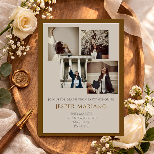 Modern Class of 2026 Photo Minimal Graduation  Invitation