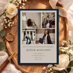 Modern Class of 2026 Photo Minimal Graduation  Invitation
