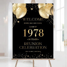 Modern Class Reunion Welcome Sign, Any class any