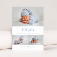 Modern Classic 3 Photo Collage Baby Blue