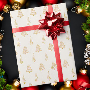 Modern Classic Abstract Christmas Tree Pattern Wrapping Paper