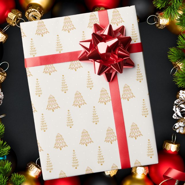 Modern Classic Abstract Christmas Tree Pattern Wrapping Paper (Creator Uploaded)