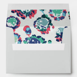 Modern classic abstract floral return address enve envelope