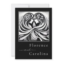 Modern Classic Art Deco Black & White Wedding 