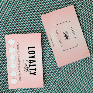 Modern Classic Beauty Spa Script Loyalty Card