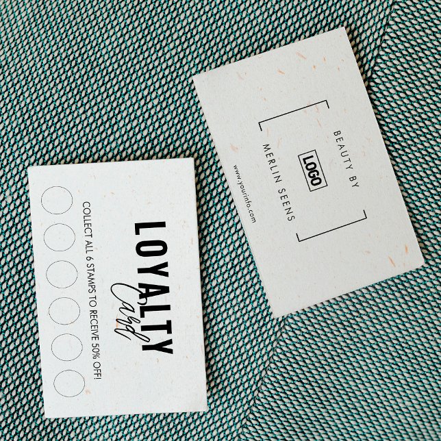 Modern Classic Beauty Spa Script Loyalty Card (Creator Uploaded)