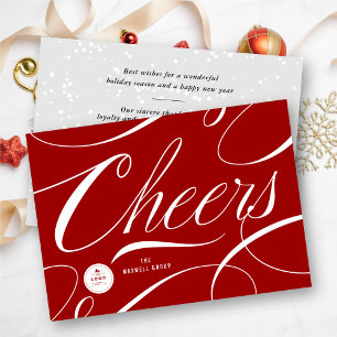 Modern Classic Cheers Calligraphy Elegant Business Invitation