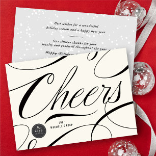 Modern Classic Cheers Calligraphy Elegant Business Invitation