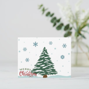 Modern Classic Christmas Card, Custom Christmas Holiday Postcard