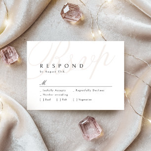 Modern Classic Elegance Calligraphy Wedding RSVP Card