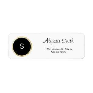 Modern Classic Gold Luxe Monogram Label