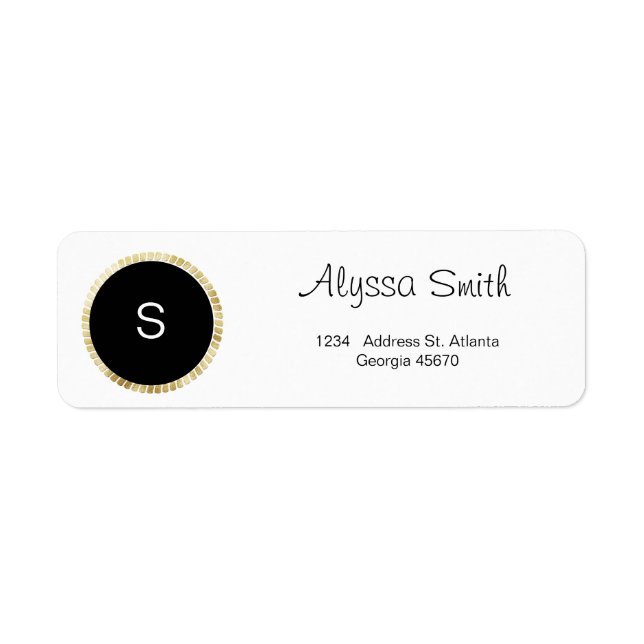 Modern Classic Gold Luxe Monogram Label (Front)