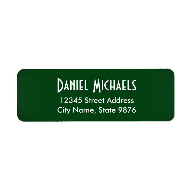 Modern -Classic Green- Return Address Label (Front)