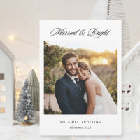 Modern Classic Married and Bright Photo