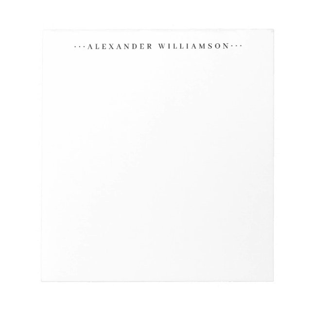 Modern Classic Minimalist Basic Dots Professional Notepad (Front)