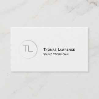 Modern Classic Monogram Business Card Template